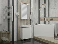 Зеркало Aquaton Бэлла 46 1A221702BBAZ0 с подсветкой Белое Джарра — фото 6, Зеркала в ванную комнату