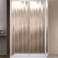 Душевой уголок Vincea Garda 110х100 VSR-1G1011CH профиль Хром стекло шиншилла — фото 1, Прямоугольные душевые уголки