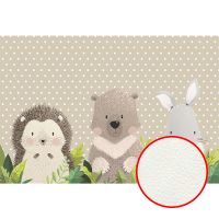 Товар: Фреска детская Ortograf Для самых маленьких 33701 Фактура флок FLK Флизелин (4*2,7) Бежевый, Животные/Горох арт-33701 (флок FLK) - фото 1 Фреска детская Ortograf Для самых маленьких 33701 Фактура флок FLK Флизелин (4*2,7) Бежевый, Животные/Горох арт-33701 (флок FLK) — фото 1, Фрески