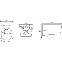Унитаз Abber Bequem AC1104 подвесной с сиденьем Микролифт — фото 9, Подвесные унитазы