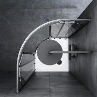 Товар: Душевой уголок AM.PM Gem 80х80 W90G-401-080BT профиль Черный матовый стекло прозрачное - фото 4 Душевой уголок AM.PM Gem 80х80 W90G-401-080BT профиль Черный матовый стекло прозрачное — фото 4, Душевые уголки четверть круга