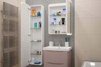 Зеркальный шкаф Art&Max Platino AM-Pla-600-800-1D-R-DS-F с подсветкой с сенсорным выключателем Белый — фото 5, Мебель для ванной