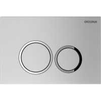 Клавиша смыва Grossman Galaxy 700.K31.01.110.110 Хром матовый — фото 1, Кнопки смыва