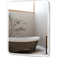 Зеркало Silver Mirrors Стив-3 80 LED-00002827 с подсветкой с сенсорным выключателем с подогревом и часами — фото 3, Зеркала в ванную комнату