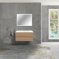 Тумба под раковину Vincea Gio 100 VMC-2G100NO подвесная N.Oak — фото 4, Тумбы под раковину