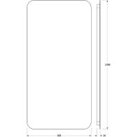 Зеркало Defesto Opti 60x120 DF 2808R с подсветкой 34W-4500К/ИК - выключатель/Нейтральный белый свет — фото 3, Мебель для ванной