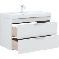 Тумба под раковину Aquanet Ирис new 90 подвесная Белый глянец арт-336311 — фото 4, Тумбы под раковину