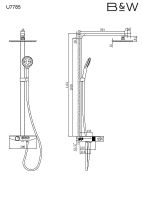 Душевая система Black&White Universe U7785 77850U Хром — фото 4, Душевое оборудование. Душевая программа