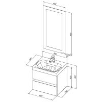Комплект мебели для ванной Aquanet Беркли 50 306356 подвесной Белый глянец — фото 11, Комплекты мебели для ванной