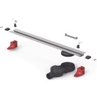 Душевой лоток Berges Super Line 550 090180 с решеткой Хром матовый — фото 4, Душевые лотки