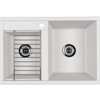 Кухонная мойка Aquaton Делия 78 DBL 1A723132DE240 Жемчуг — фото 1, Кухонные мойки