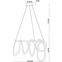 Люстра Artelamp Klimt Белая Полированная медь арт-A2850LM-75PB — фото 3, Люстры