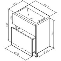 Товар: Тумба под раковину AM.PM Gem 60 M90FSX0602HF Орех - фото 9 Тумба под раковину AM.PM Gem 60 M90FSX0602HF Орех — фото 9, Тумбы под раковину