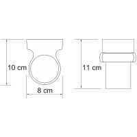 Стакан для зубных щеток WasserKRAFT Berkel K-6828 Хром — фото 3, Мыльницы