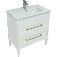 Тумба под раковину Aquanet Бостон М 80 243782 Белая матовая — фото 1, Мебель для ванной