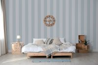 Обои Hygge Nature Hg37 006 Флизелин (1*10,05) Голубой/Серый, Полоса — фото 5, Обои для стен