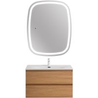 Тумба под раковину Cezares Molveno 80 подвесная Noce Chiaro арт-MOLVENO-80-2C-SO-NC — фото 3, Тумбы под раковину