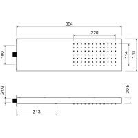 Верхний душ Aquatek AQ2084MB Черный матовый — фото 2, Душевое оборудование. Душевая программа