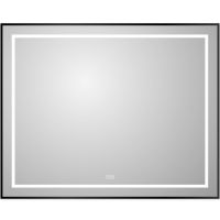 Зеркало BelBagno Kraft 100 SPC-KRAFT-1000-800-LED-TCH-WARM-NERO с подсветкой Черное с сенсорным выключателем и подогревом — фото 1, Зеркала в ванную комнату