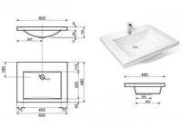 Раковина Эстет Монако 60 ФР-00000790 Белая — фото 5, Раковины встраиваемые сверху