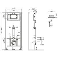 Комплект унитаза с инсталляцией AM.PM Spirit V2.0 FlashClean с сиденьем Микролифт и Белой клавишей смыва арт-IS47001.701700 — фото 12, Комплекты унитаз + инсталляция