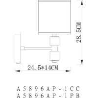 Товар: Настенный светильник Artelamp North A5896AP-1CC Хром Белый - фото 5 Настенный светильник Artelamp North A5896AP-1CC Хром Белый — фото 5, Светильники
