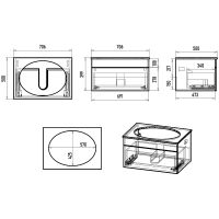 Тумба с раковиной Brevita Enfida 70 УТ000022704 подвесная Зеленая матовая — фото 6, Мебель для ванной