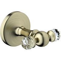 Двойной крючок Art&Max Antic Crystal AM-E-2686SJ-Br Бронза — фото 1, Крючки для полотенец