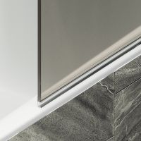 Товар: Шторка на ванну Maybah Glass MGV-612-1 600x1400 поворотная на монопетле Белый стекло бронзовое матовое - фото 6 Шторка на ванну Maybah Glass MGV-612-1 600x1400 поворотная на монопетле Белый стекло бронзовое матовое — фото 6, Неподвижные шторки для ванной