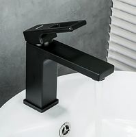 Смеситель для раковины Gappo G1017-6 Черный матовый — фото 2, Смесители