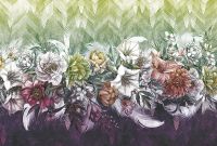 Фреска Ortograf Levity 33395 Фактура бархат FX Флизелин (4*2,7) Зеленый/Разноцветный, Цветы — фото 2, Фрески