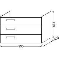 Тумба под раковину Jacob Delafon Rythmik 100 EB1310-E70 подвесная Арлингтонский дуб — фото 4, Тумбы под раковину