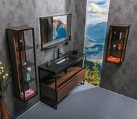 Товар: Тумба Boheme Armadi Art Loft 120 894-120-D подвесная Dark Wood - фото 2 Тумба Boheme Armadi Art Loft 120 894-120-D подвесная Dark Wood — фото 2, Мебель для ванной