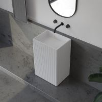 Товар: Раковина Abber Stein 50 AS2503-H Белая матовая - фото 4 Раковина Abber Stein 50 AS2503-H Белая матовая — фото 4, Раковины напольные