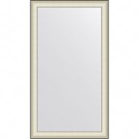 Зеркало Evoform Definite 138х78 BY 7634 в багетной раме - Белая кожа с хромом 78 мм — фото 1, Мебель для ванной