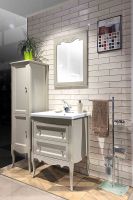 Шкаф пенал Creto Viva 43 L 13-TPO Olivine — фото 5, Пеналы для ванной комнаты