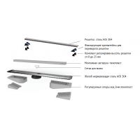 Товар: Душевой лоток Berges C1 Norma 700 090138 с решеткой Хром матовый - фото 6 Душевой лоток Berges C1 Norma 700 090138 с решеткой Хром матовый — фото 6, Душевые лотки