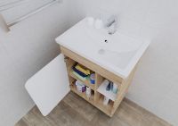 Тумба под раковину 1MarKa Nuvo 70 Дуб сонома арт-У76063 — фото 4, Тумбы под раковину