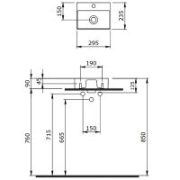 Раковина Berges Small 29 182012 Белая глянцевая — фото 4, Мини-раковины