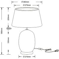 Настольная лампа Artelamp Sarin Белая Полированная медь арт-A4061LT-1PB — фото 5, Настольные лампы