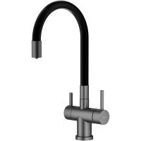 Смеситель для кухни Splenka S70.64.09 Графит матовый Черный — фото 1, Смесители для кухни