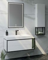 Тумба под раковину Clarberg Logic 100 L LOG0110L подвесная Белая — фото 4, Тумбы под раковину