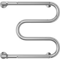 Водяной полотенцесушитель Terminus М-образный с/п (1) 500x500 4620768880339 с полкой Хром, боковое подключение, G 1" НР — фото 2, Водяные полотенцесушители