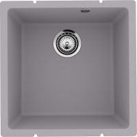 Кухонная мойка Ulgran Quartz Underground 400-04 Платина — фото 1, Кухонные мойки