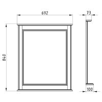 Зеркало ASB-Woodline Венеция 70 11940 Белое с патиной Серебро — фото 5, Мебель для ванной