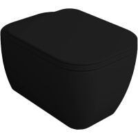 Унитаз Simas Henges HE18neromatt подвесной Черный матовый без сиденья — фото 1, Подвесные унитазы