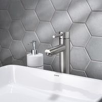 Смеситель для раковины Ростовская Мануфактура Сантехники SUS124-001F-2 Нержавеющая сталь — фото 3, Смесители