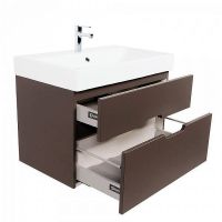 Товар: Тумба под раковину Creto Malibu 80 7-1078C подвесная Chocolate - фото 3 Тумба под раковину Creto Malibu 80 7-1078C подвесная Chocolate — фото 3, Мебель для ванной