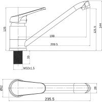 Смеситель для кухни Orange OneLife P01-000cr Хром — фото 6, Смесители для кухни