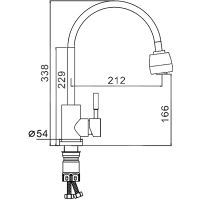 Товар: Смеситель для кухни Frap H899 F44899-1 Сатин - фото 8 Смеситель для кухни Frap H899 F44899-1 Сатин — фото 8, Смесители